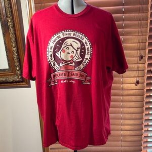 Woot Because I Said So Graphic Tee Casual Geekcore Red 2X